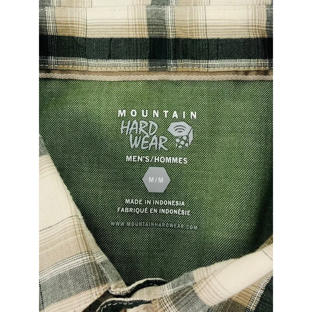 Mountain Hardwear Mens Medium Shirt Gilmore Wicking Seersucker Plaids EUC
